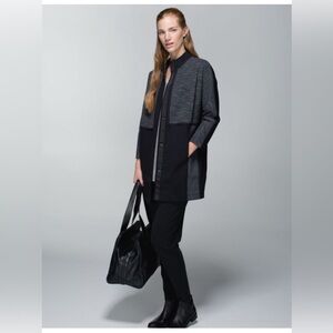 Lululemon Cocoon Car Coat – Black Jacquard – Size S